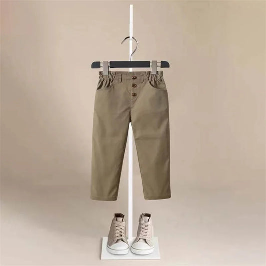 Boys Pants Fall Children'S Children'S Korean Boys Haren Pants Solid Color Kids Girl Casual Long Pants Children Baby Boy Pants